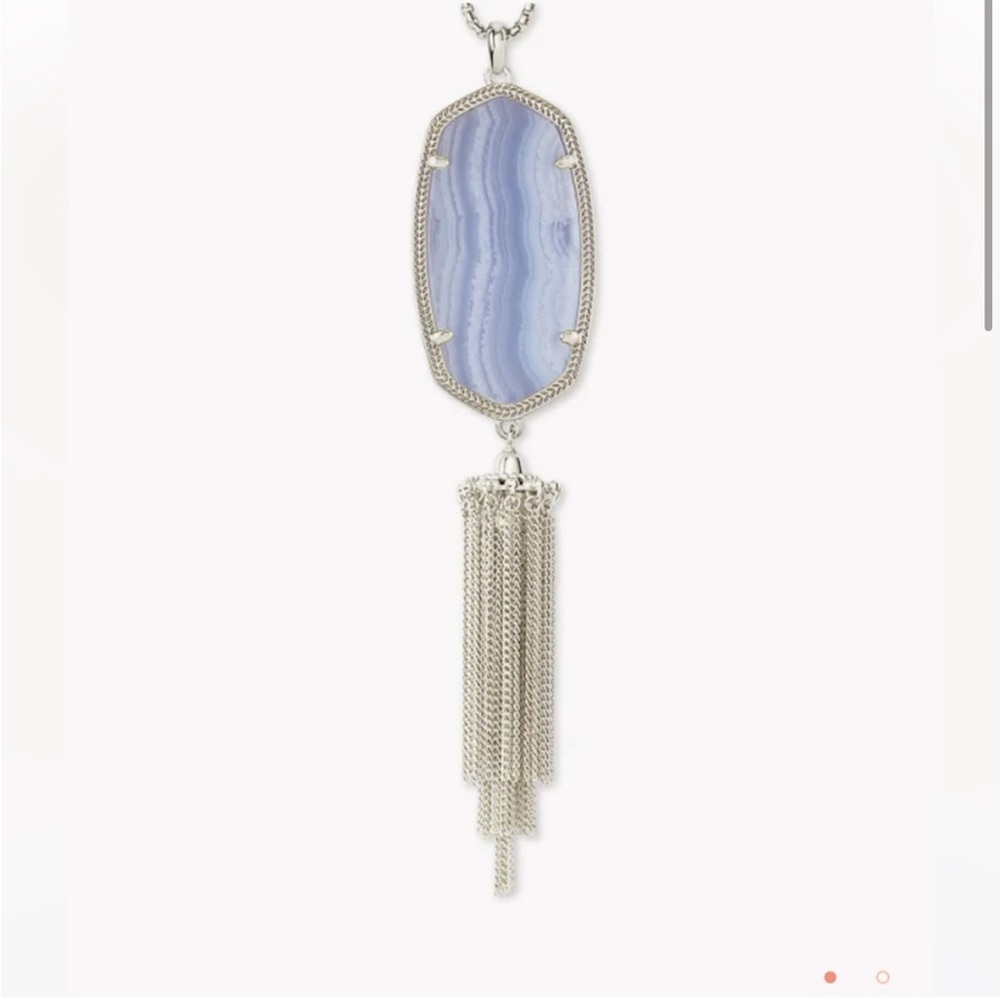 Kendra Scott Rayne Necklace in Blue Agate